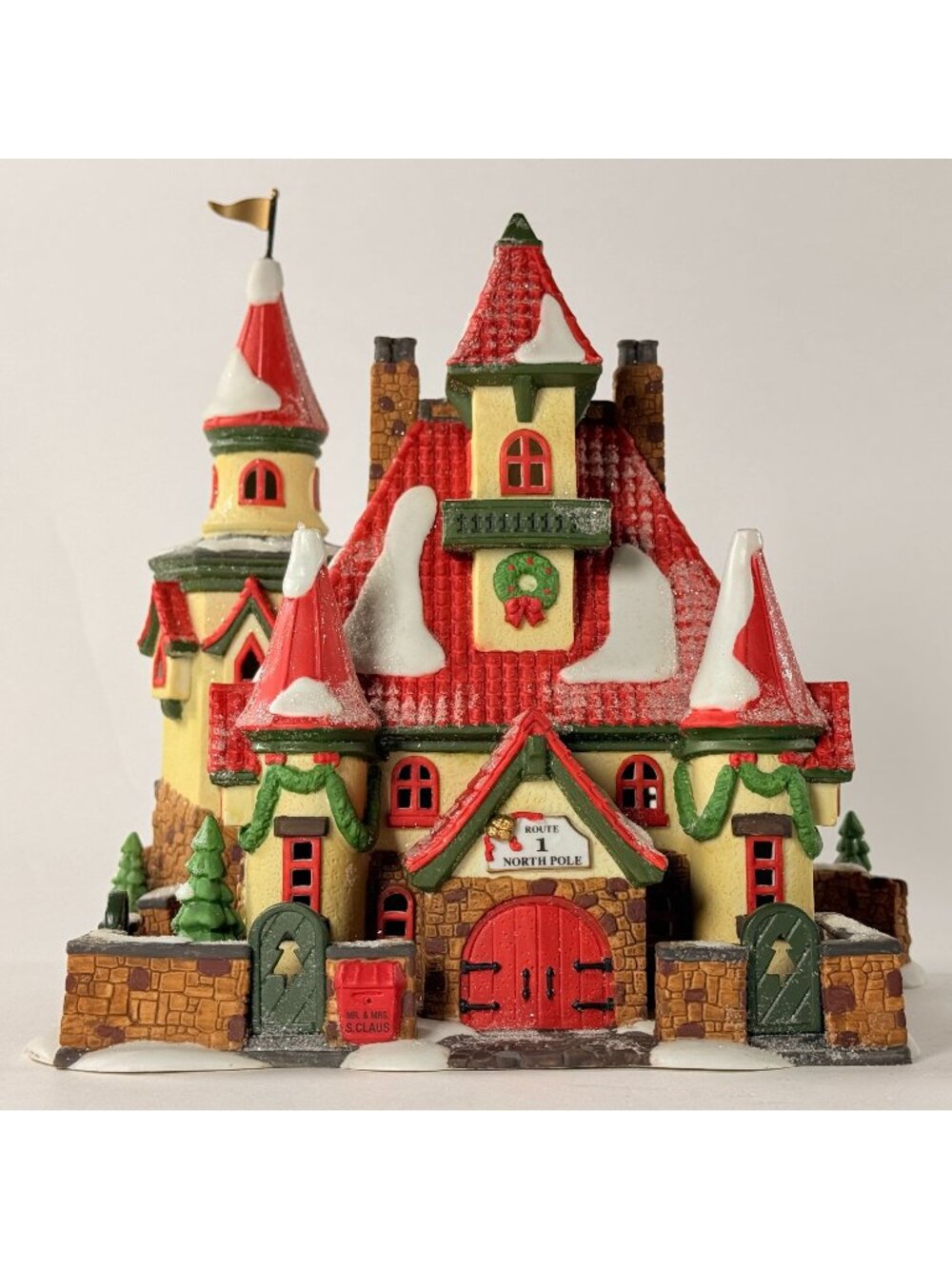 Vintage 1996 Dept 56 Home of Mr & Mrs Claus Route 1 North Pole Christmas Village